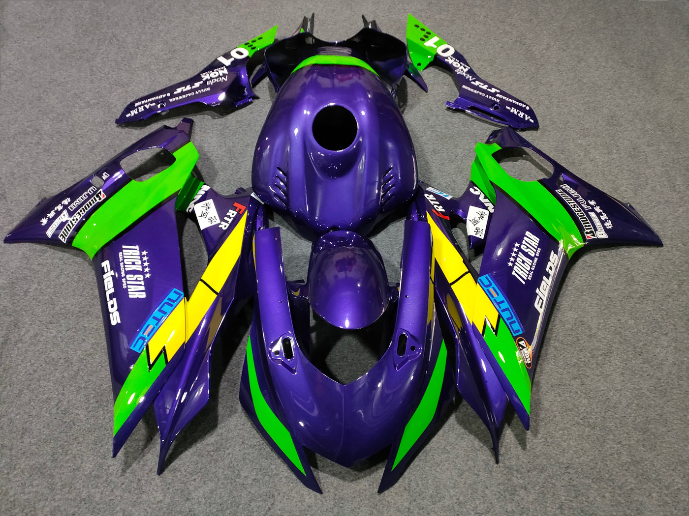 2017-2023 Yamaha YZF-R6 Blue Racing Fairing Kit