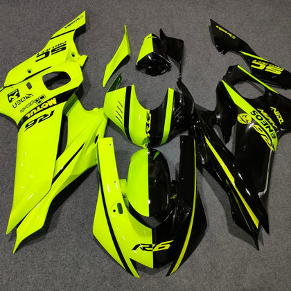 2017-2023 Yamaha YZF-R6 Yellow and Black Fairing Kit