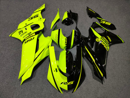 2017-2023 Yamaha YZF-R6 Yellow and Black Fairing Kit