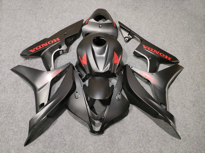 2007-2008 Honda CBR600RR Matte Black Fairing Kit