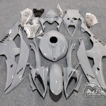 2008-2016 Yamaha YZF-R6 Gray with Black Decal Fairing Kit