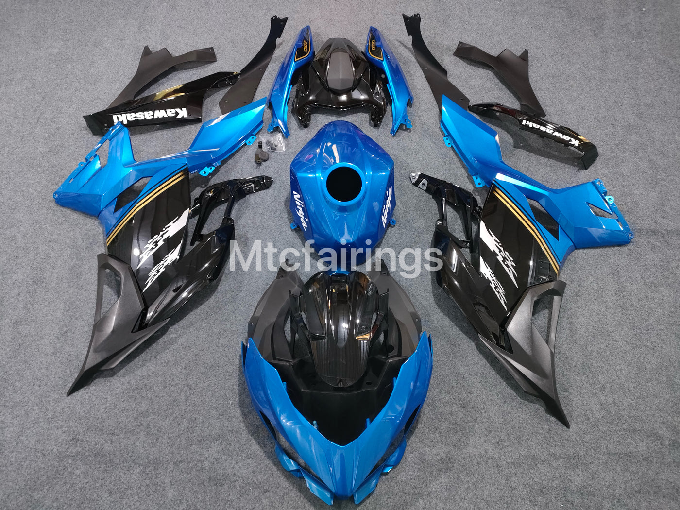 2017-2023 Kawasaki Ninja 400 Blue Fairing Kit