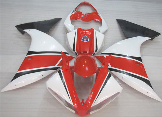 2009-2011 Yamaha YZF-R1 Red and White Fairing Kit