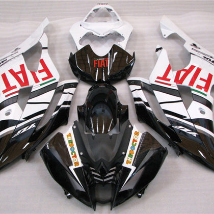2008-2016 Yamaha YZF-R6 Black and White Fairing Kit