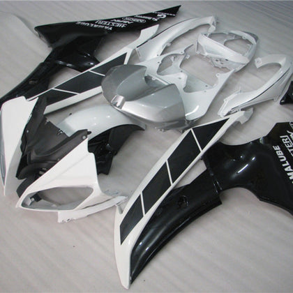 2008-2016 Yamaha YZF-R6 Silver and Black Fairing Kit