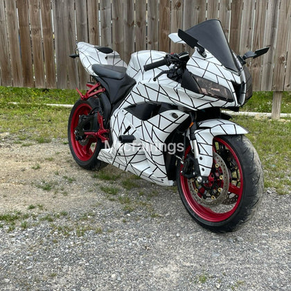 2007-2008 Honda CBR600RR Half Gray/white Fairing Kit