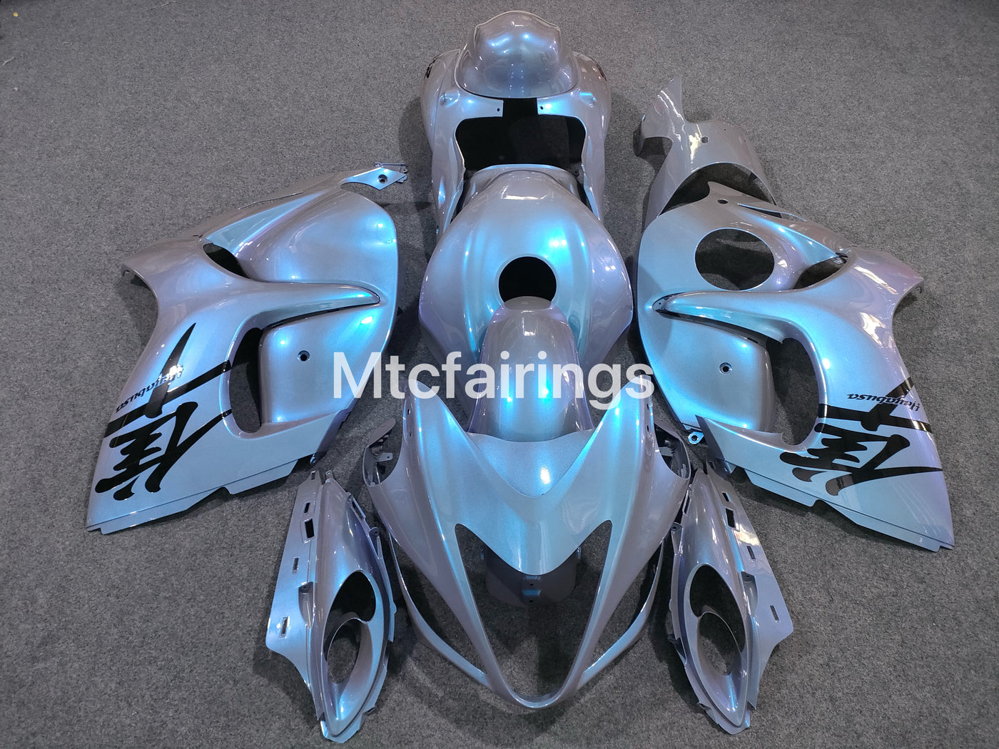 2008-2016 Suzuki Hayabusa GSX1300R Gsxr1300r Chameleon Nardo Gray/blue Fairing Kit