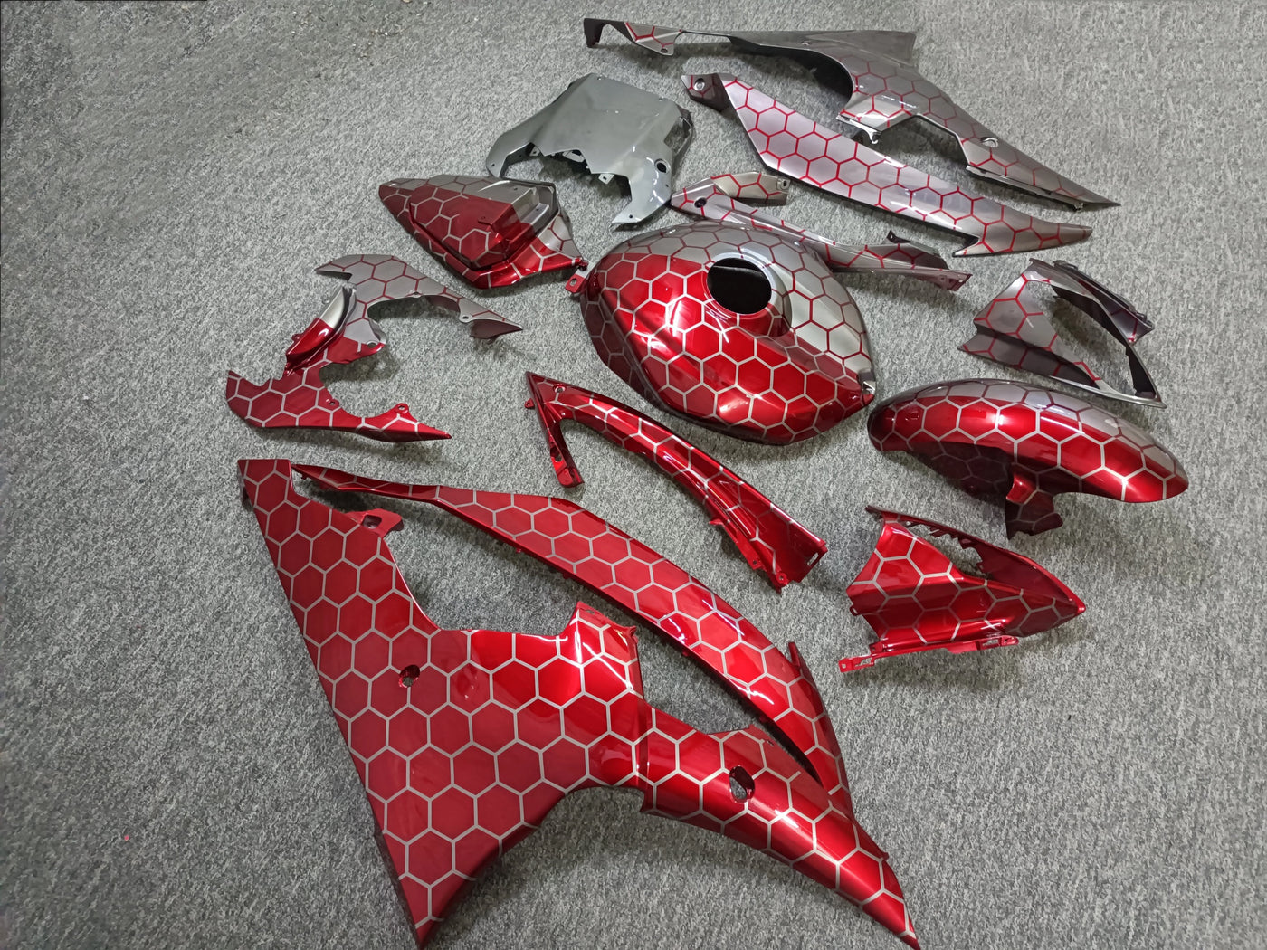 2008-2016 Yamaha YZF-R6 Honeycomb Design Fairing Kit