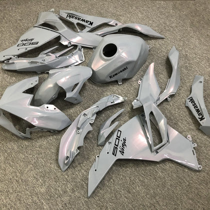 2024-2025 Kawasaki Ninja 500 Chameleon Gray/pink Fairing Kit