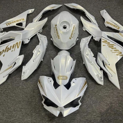 2024-2025 Kawasaki Ninja 500 Chameleon Gold/white Fairing Kit