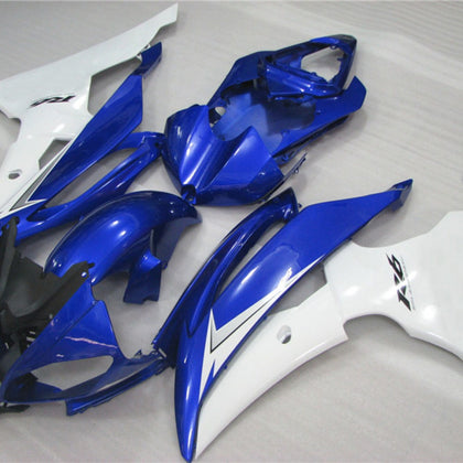 2008-2016 Yamaha YZF-R6 Blue and White Fairing Kit