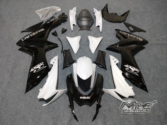 2011-2022 Suzuki GSX-R600 OEM Black/white 750 Fairing Kit