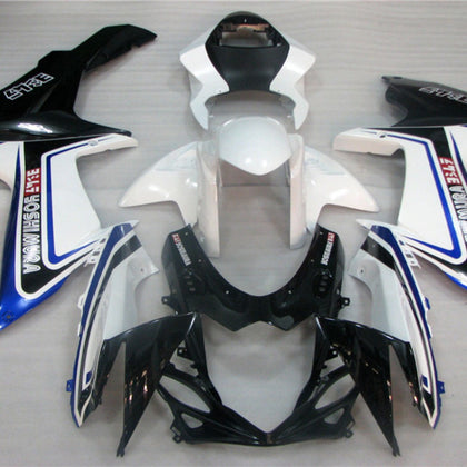 2011-2022 Suzuki GSX-R600 Black and White 750 Fairing Kit