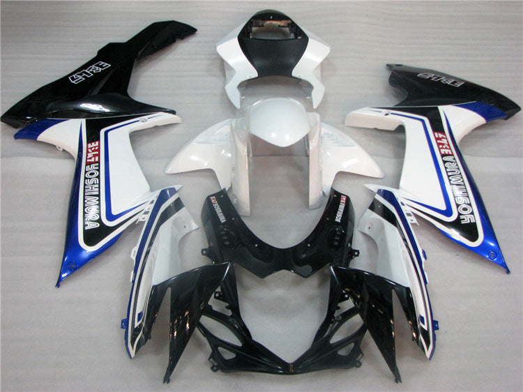 2011-2022 Suzuki GSX-R600 Black and White 750 Fairing Kit