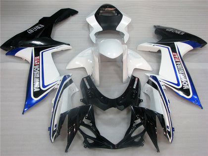 2011-2022 Suzuki GSX-R600 Black and White 750 Fairing Kit