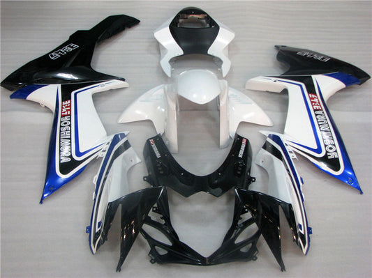 2011-2022 Suzuki GSX-R600 Black and White 750 Fairing Kit