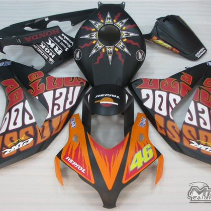 2008-2011 Honda CBR1000RR Orange and Red HRC Fairing Kit