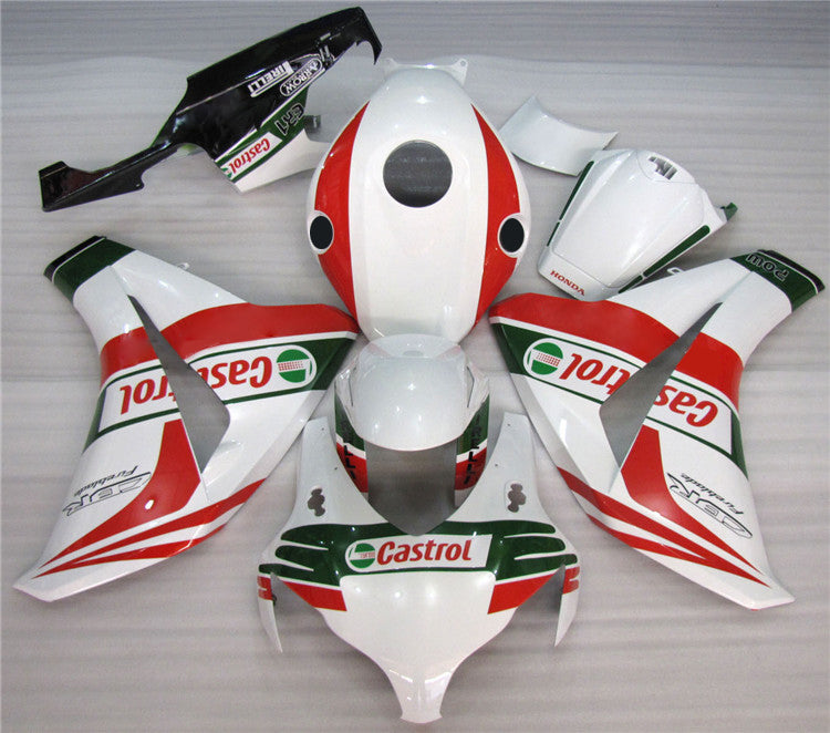 2008-2011 Honda CBR1000RR Red and White HRC Fairing Kit
