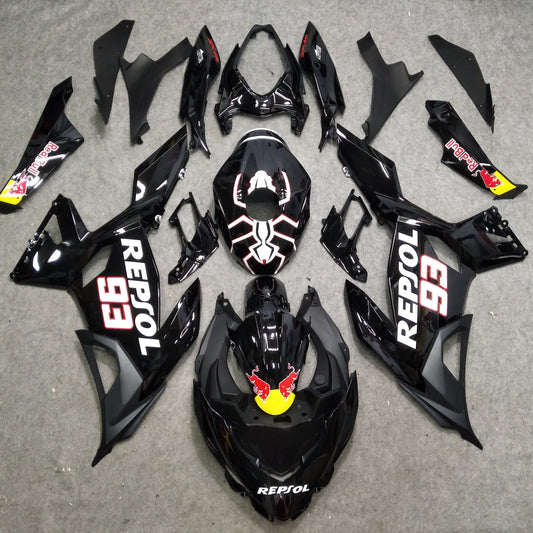 2017-2023 Kawasaki Ninja 400 Glossy Black Fairing Kit