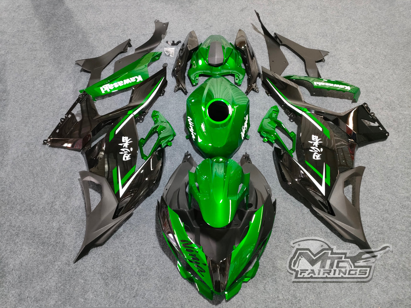 2017-2023 Kawasaki Ninja 400 Candy Green Color Fairing Kit