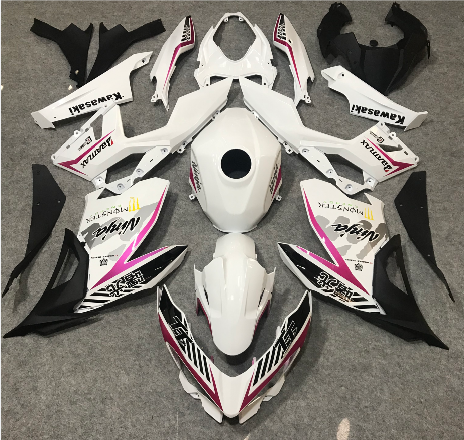 2017-2023 Kawasaki Ninja 400 White Fairing Kit