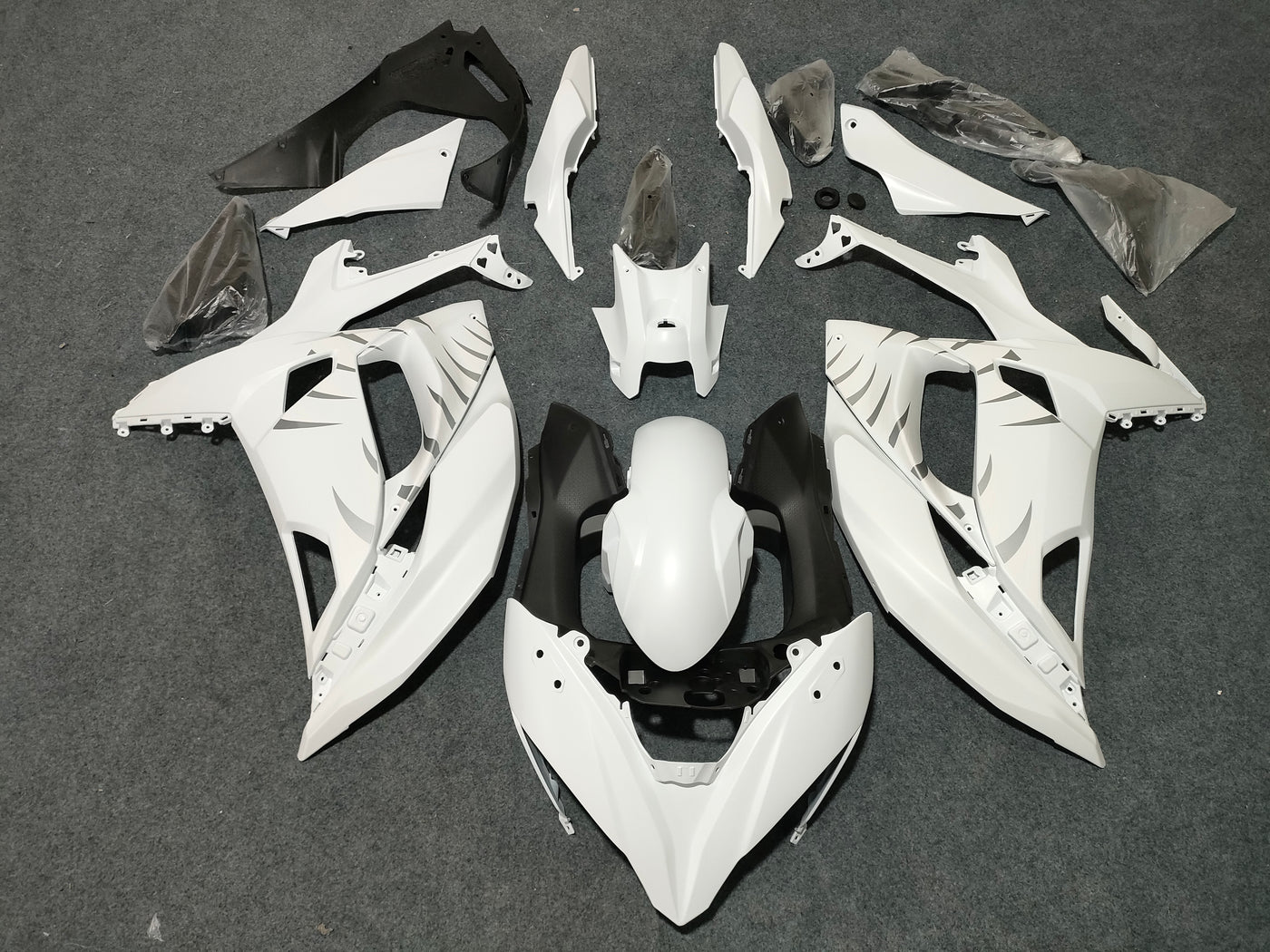2017-2019 Kawasaki Ninja 650 Matte White Fairing Kit