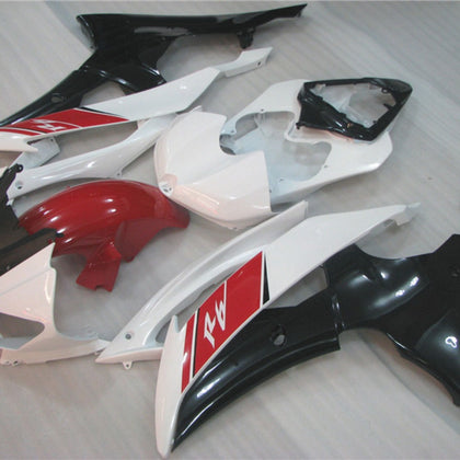 2008-2016 Yamaha YZF-R6 White and Red Fairing Kit