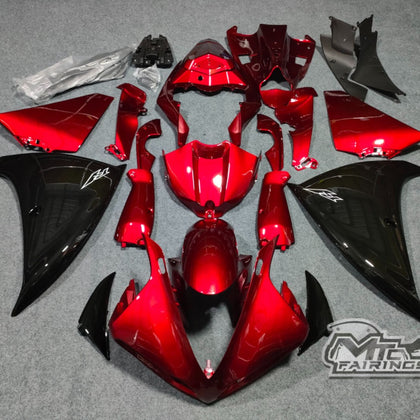 2009-2011 Yamaha YZF-R1 Candy Red/black Fairing Kit