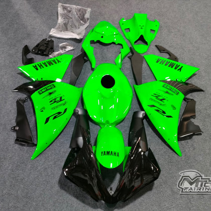 2012-2014 Yamaha YZF-R1 Neon Green Fairing Kit