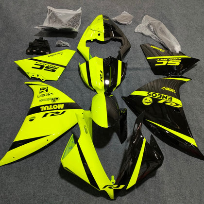 2012-2014 Yamaha YZF-R1 Yellow/black Fairing Kit