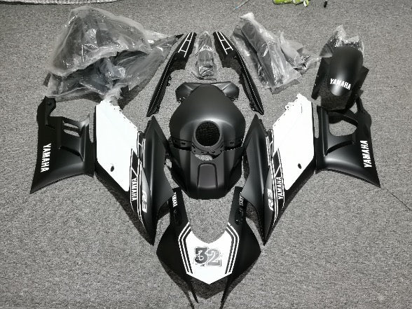 2019-2023 Yamaha YZF-R3 Matte Black and White R3 Fairing Kit