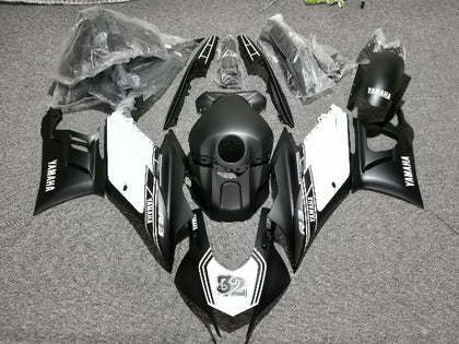 2019-2023 Yamaha YZF-R3 Matte Black and White R3 Fairing Kit