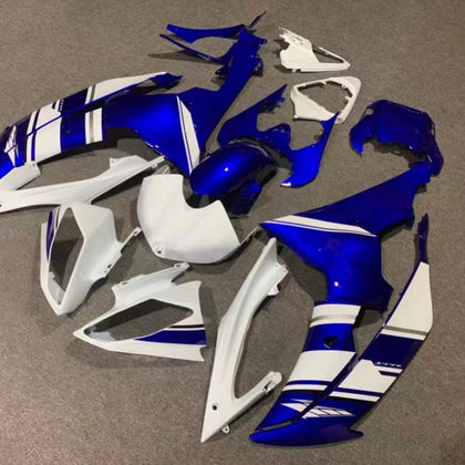 2008-2016 Yamaha YZF-R6 White and Blue Fairing Kit