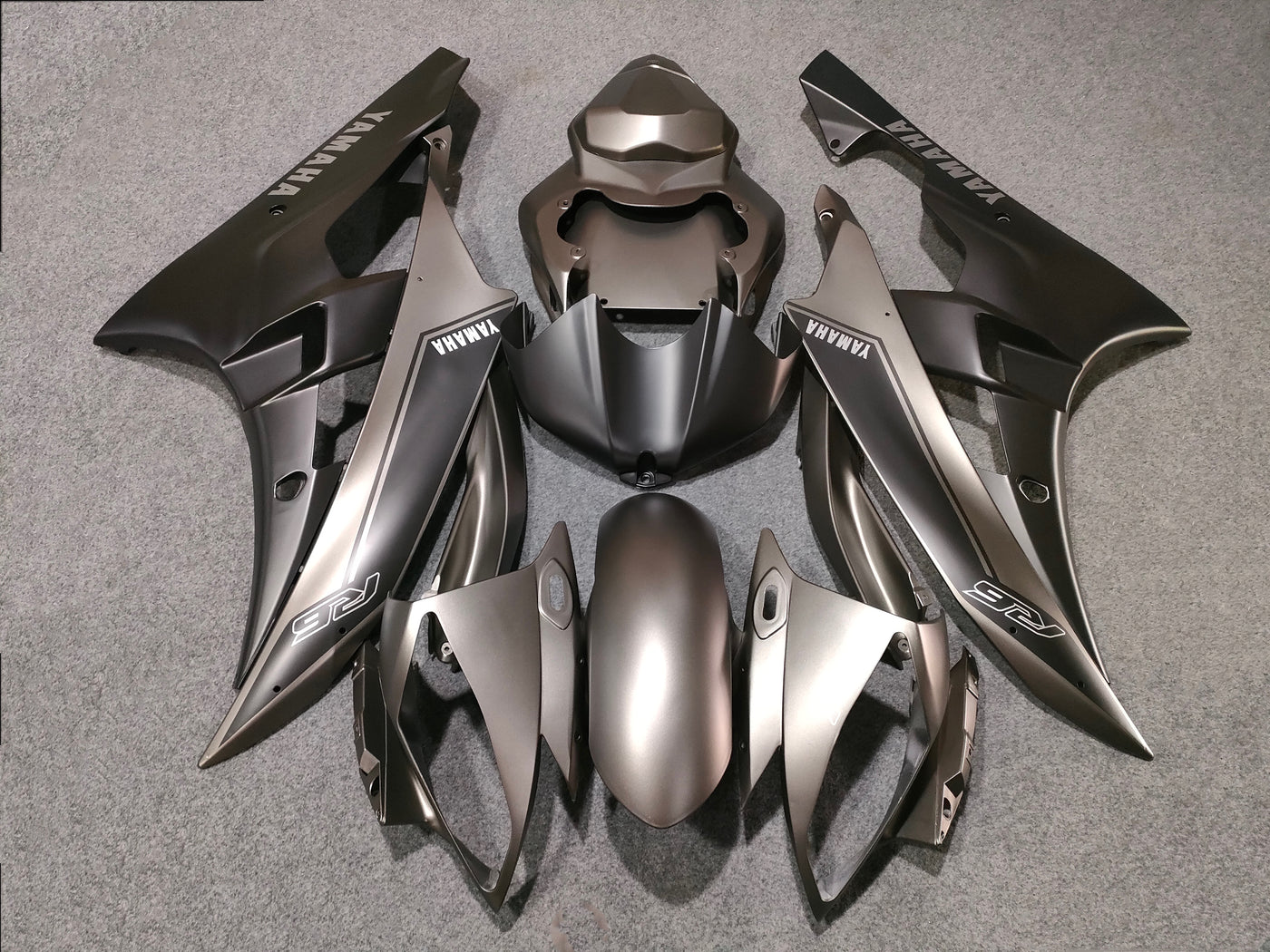 2006-2007 Yamaha YZF-R6 Silver Gray Fairing Kit