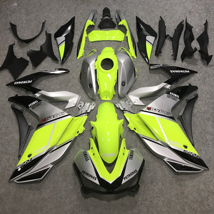 2015-2018 Yamaha YZF-R3 Yellow and Silver R3 Fairing Kit