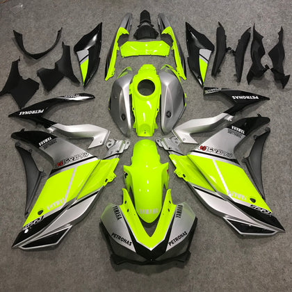 2015-2018 Yamaha YZF-R3 Yellow and Silver R3 Fairing Kit