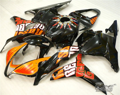 2009-2011 Honda CBR600RR Orange and Black Fairing Kit