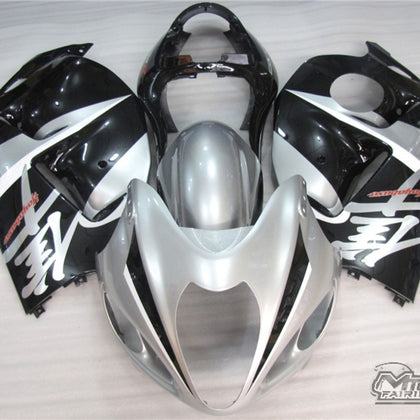 1997-2007 Suzuki Hayabusa GSX1300R Hayabusa Gsxr1300r Pure Black and Silver Fairing Kit