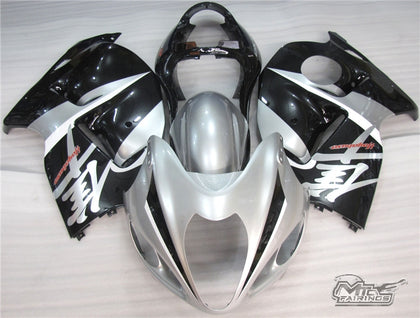 1997-2007 Suzuki Hayabusa GSX1300R Hayabusa Gsxr1300r Pure Black and Silver Fairing Kit
