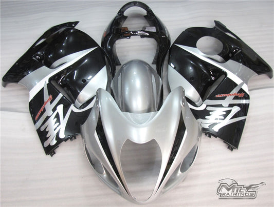 1997-2007 Suzuki Hayabusa GSX1300R Hayabusa Gsxr1300r Pure Black and Silver Fairing Kit