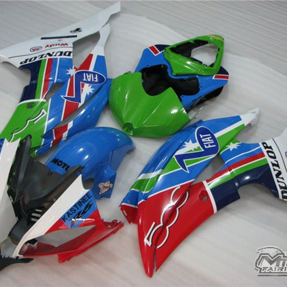 2008-2016 Yamaha YZF-R6 Green and Blue Fairing Kit