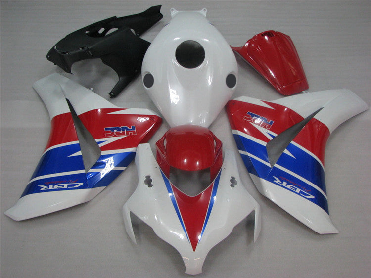 2008-2011 Honda CBR1000RR White and Red HRC Fairing Kit