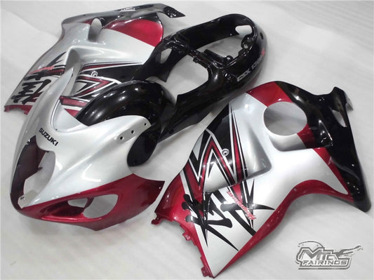 1997-2007 Suzuki Hayabusa GSX1300R Hayabusa Gsxr1300r Red and Silver Fairing Kit