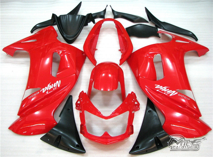 2006-2008 Kawasaki Ninja 650 Red Fairing Kit