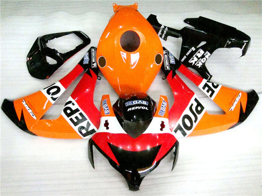 2008-2011 Honda CBR1000RR Red and Orange HRC Fairing Kit