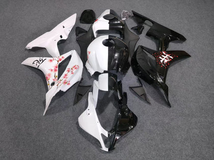 2007-2008 Honda CBR600RR Black/white Split Fairing Kit