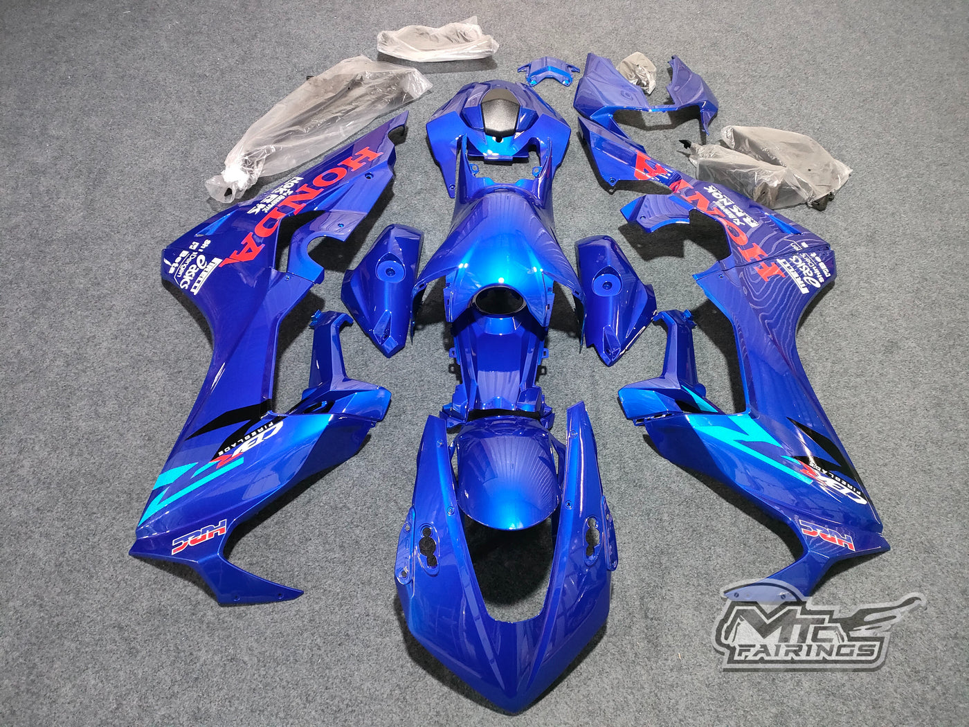 2017-2024 Honda CBR1000RR Blue and Red Decals Fairing Kit