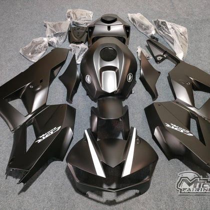 2013-2024 Honda CBR600RR Matte Black/white Decals Fairing Kit