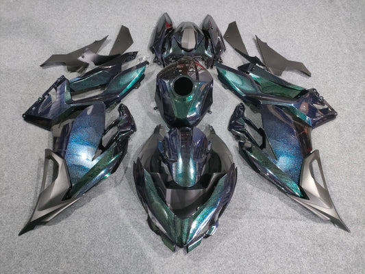 2017-2024 Kawasaki Ninja 400 Chameleon Blue/green Fairing Kit