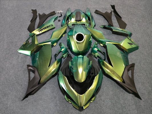 2017-2023 Kawasaki Ninja 400 Green/blue Chameleon Fairing Kit
